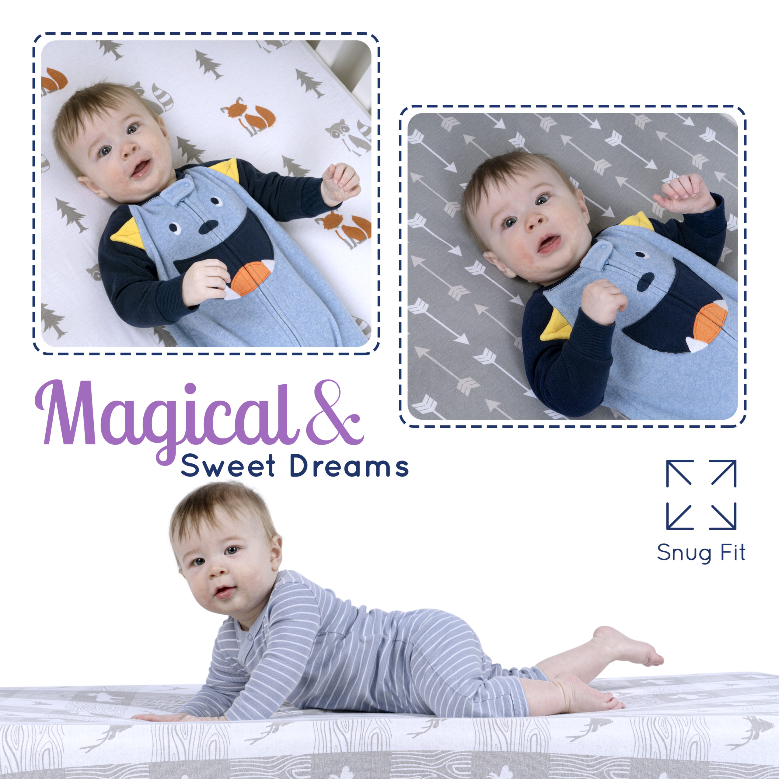 American Baby Company 100% Cotton Jersey Mini-Crib Sheets - Pack Of 2, Soft Blue