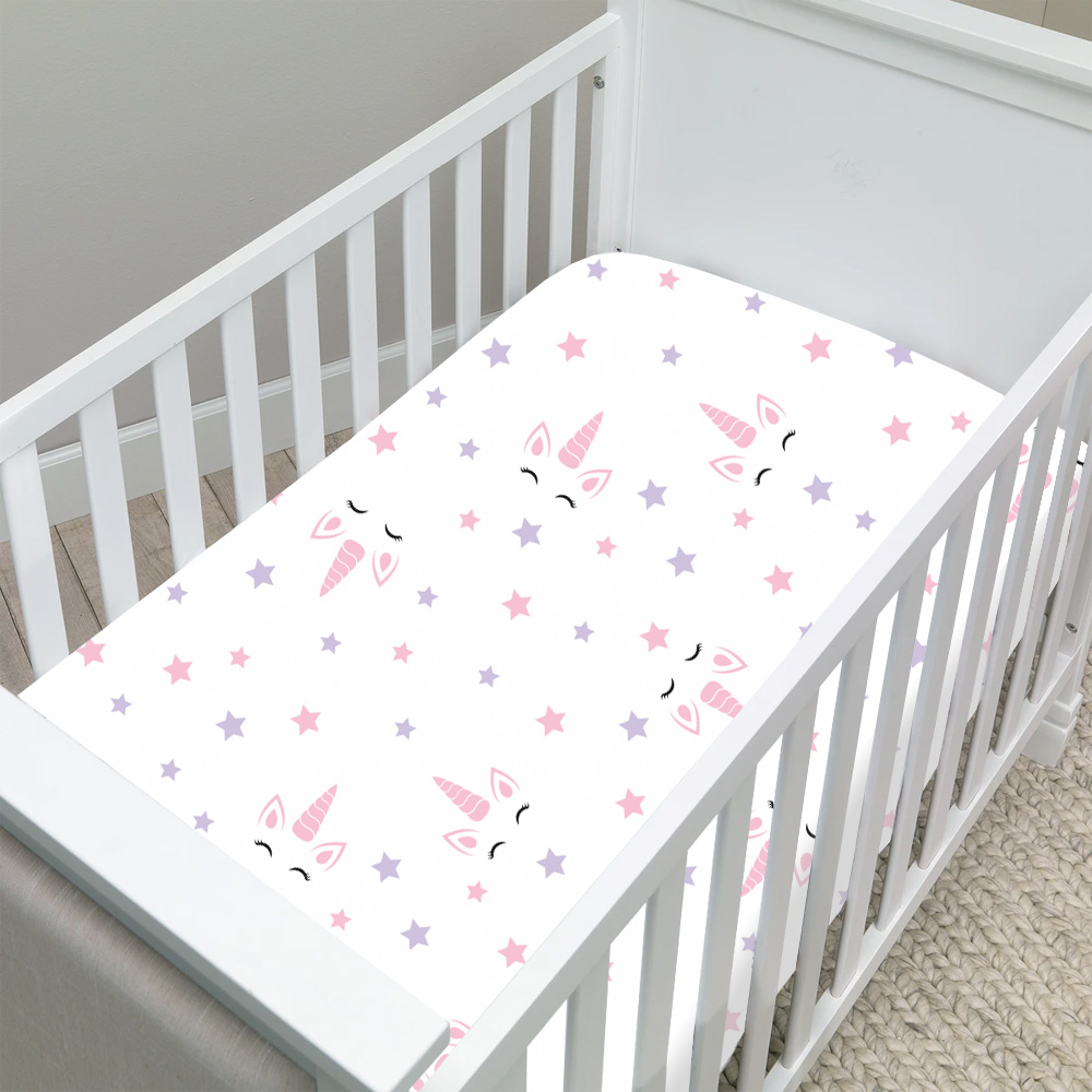 Unicorn baby crib discount bedding